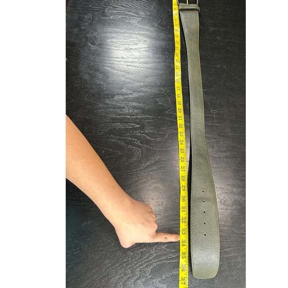 AXCESS- Genuine Leather- Gunmetal- belt- woven buckle- Size Medium some wear - Picture 4 of 6